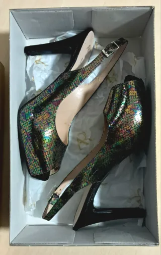 Zapatos mujer Ana Roman tacón fiesta plataforma