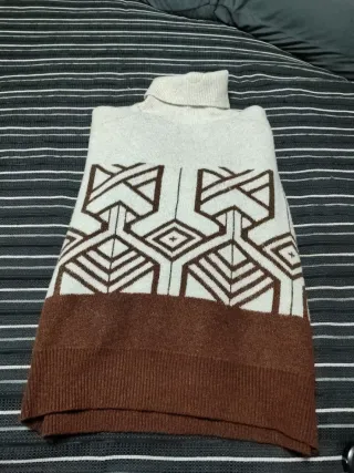 Lote 3 jerséis cuello alto rosa, beis y marrón