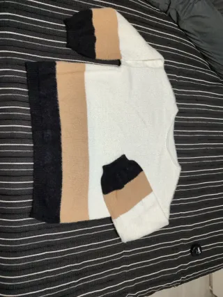 Lote 3 jerséis cuello alto rosa, beis y marrón