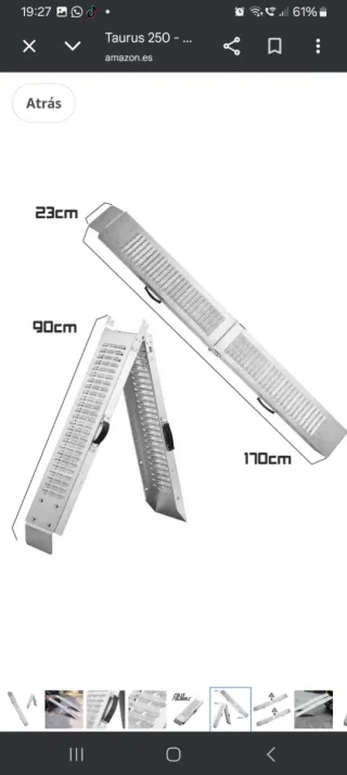 Rampa para remolque motos y vehículos