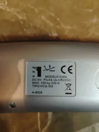 Báscula de peso digital Jata. Gris. Modelo 506N.