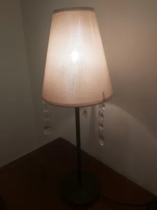 Lámpara de mesa beige y marrón 40cm