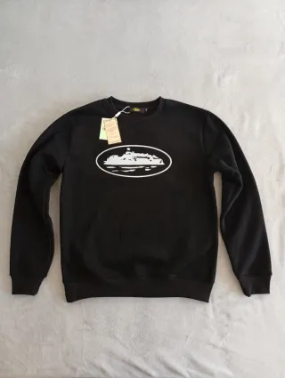 Sudadera Corteiz Negra Nueva Con Etiquetas