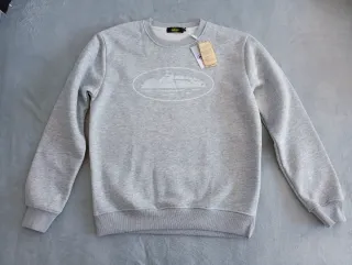 Sudadera Corteiz Gris Nueva con Etiquetas