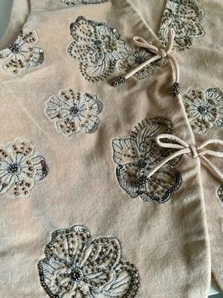 Chaleco Zara bordado flores