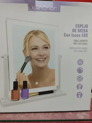 Espejo de Mesa Krhuner con Luces LED. Sin estrenar