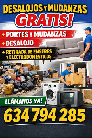 Mudanzas y desalojos GRATIS