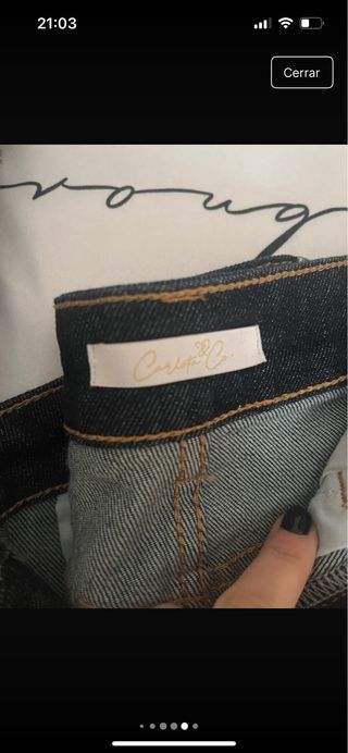 Falda vaquera larga con abertura