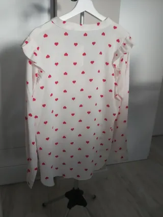 Blusa Kilky Corazones Roja Blanca Talla L