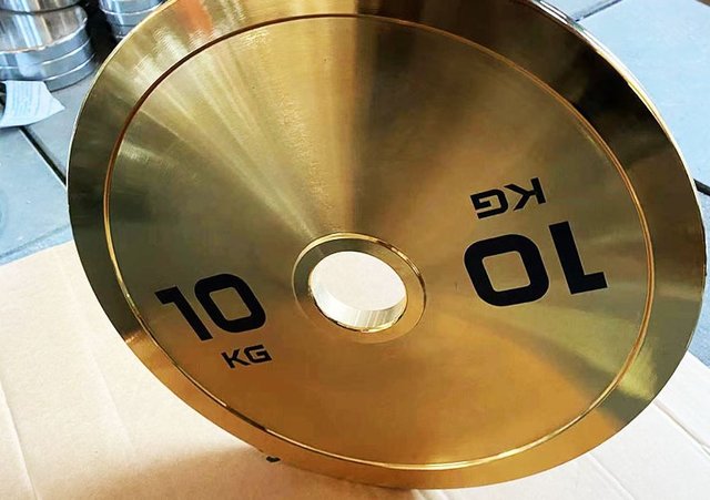 Discos Olímpicos Acero Galvanizadas Gold 2,5-25 kg