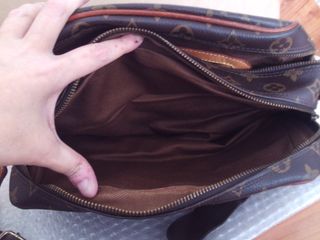 bolso louis reportr en lona monogram cuero natural