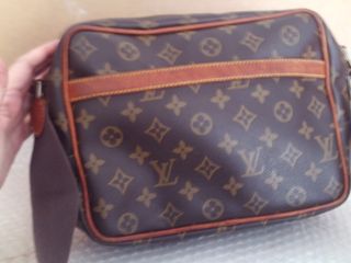 bolso louis reportr en lona monogram cuero natural