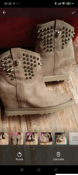 Tronchetti Ash con plateau e borchie