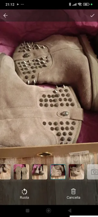 Tronchetti Ash con plateau e borchie