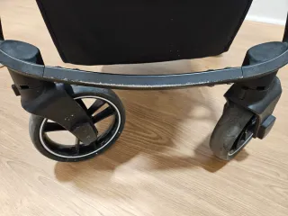 Carro de bebé negro y rosa Asalvo