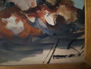 Óleo Gitana Marco Antiguo