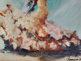 Óleo Gitana Marco Antiguo