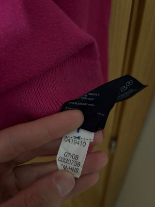 Jersey Tommy Hilfiger Rosa Cuello Pico Talla M