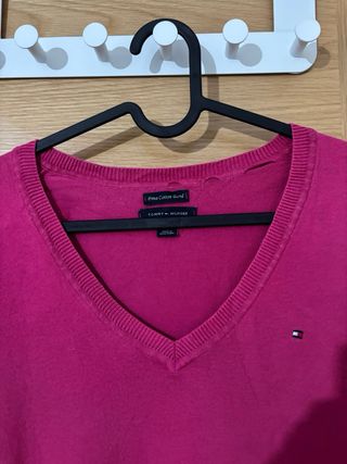 Jersey Tommy Hilfiger Rosa Cuello Pico Talla M