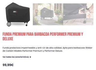 Barbacoa Weber Carbon Premium + Funda