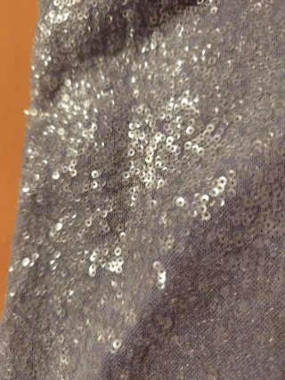 Pantalón campana lentejuelas Mango Talla M