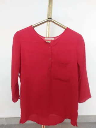 Blusa roja elegante Shana Talla M