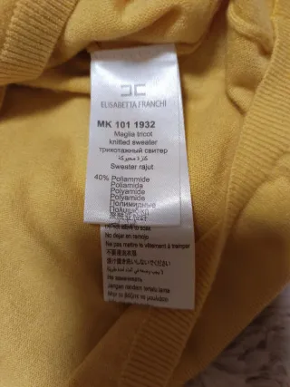 Jersey Elisabetta Franchi Amarillo Talla S
