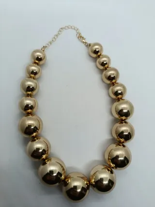 Collana girocollo perle grandi oro