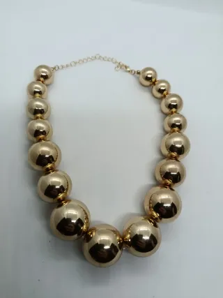 Collana girocollo perle grandi oro