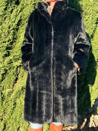 Abrigo pelo sintético vintage Marks&Spencer