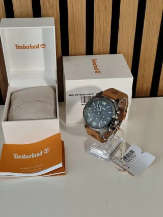 Relógio Timberland Cronógrafo Azul e couro