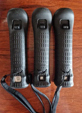 3 Mandos Wii Negros Motion Plus