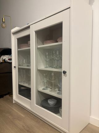 Vitrina expositora blanca