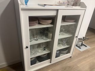 Vitrina expositora blanca