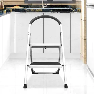 Escalera Plegable Acero 2 Peldaños, Nueva