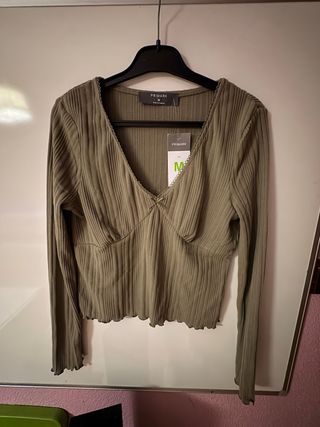 Blusa manga larga Primark verde M