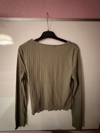 Blusa manga larga Primark verde M