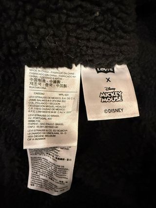 Chaqueta Levi's Mickey Mouse Negra