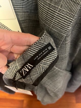 Traje pantalón Zara pata de gallo a estrenar