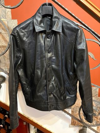Giubbino biker vera pelle  vintage anni 80