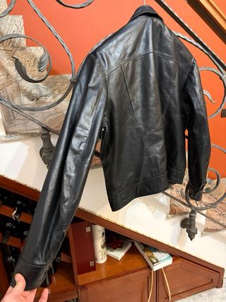 Giubbino biker vera pelle  vintage anni 80