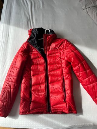 Chaqueta Plumas Quechua Roja Decathlon