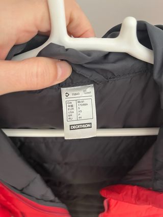 Chaqueta Plumas Quechua Roja Decathlon
