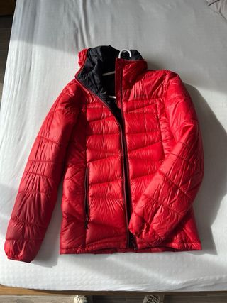 Chaqueta Plumas Quechua Roja Decathlon