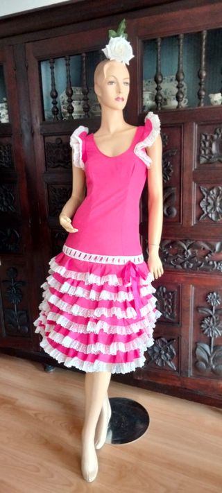 Traje Flamenca Corto Talla 34