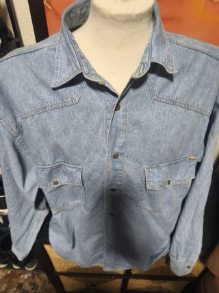 Camisa Vaquera Mustang Azul