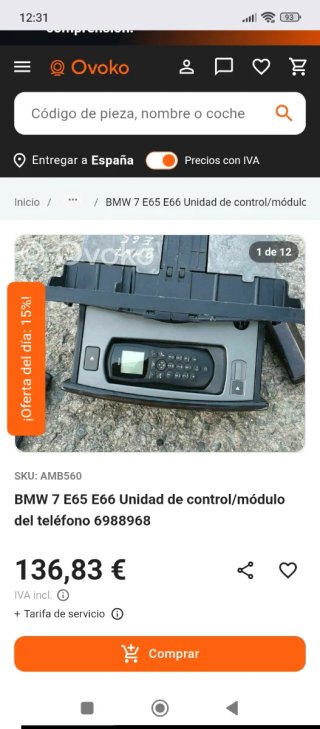 Teléfono BMW Bluetooth Original