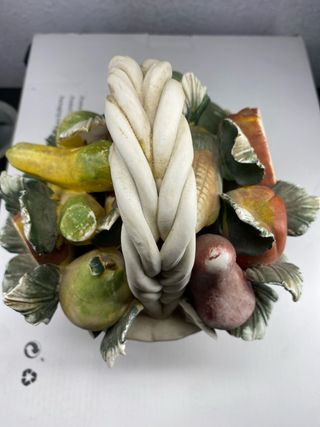Cesta Cerámica Italiana Vintage Frutas