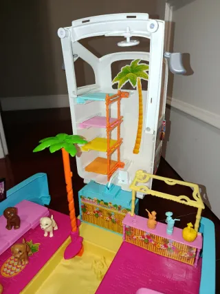 Coche Muñeca Barbie Azul y Blanco