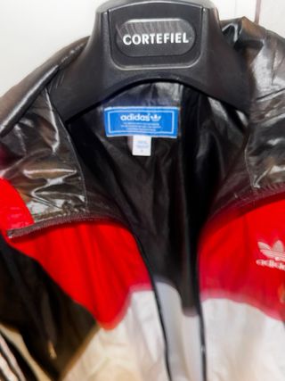 Chaqueta Adidas S Negra, Roja y Blanca Original